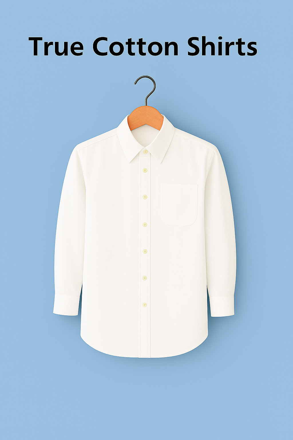True Cotton Shirt on a hanger